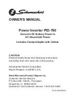 Schumacher Electric PID-760 Owner'S Manual preview