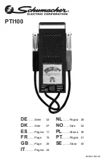 Schumacher Electric PTI100 Owner'S Manual preview