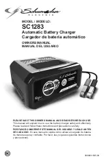 Предварительный просмотр 1 страницы Schumacher Electric SC1283 Owner'S Manual