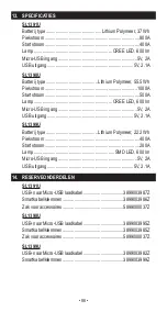 Preview for 86 page of Schumacher Electric SL1391U Owner'S Manual