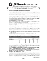 Schumacher 1010-2-PE Important Safety Instructions Manual предпросмотр