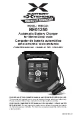 Schumacher BATTERY EXTENDER BE01250 Owner'S Manual preview