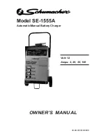 Preview for 1 page of Schumacher Elite SE-1555A Owner'S Manual