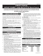 Schumacher INSTANT POWER IP-95L Owner'S Manual preview