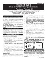 Preview for 3 page of Schumacher Instant Power IPD-1000 Owner'S Manual