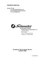 Schumacher PST-200 Owner'S Manual preview