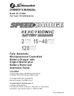 Предварительный просмотр 1 страницы Schumacher SC-12000A SpeedCharge Owner'S Manual