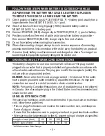 Preview for 5 page of Schumacher SFM-1562A-CA Owner'S Manual