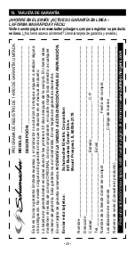 Preview for 28 page of Schumacher SL015 Owner'S Manual