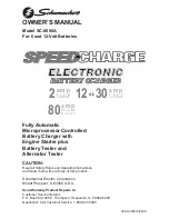 Предварительный просмотр 1 страницы Schumacher SPEED CAHRGE SC-8000A Owner'S Manual