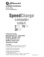 Предварительный просмотр 1 страницы Schumacher SpeedCharge 7000A Owner'S Manual