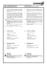 Preview for 4 page of SCHUNK 0302920 Operating Manual