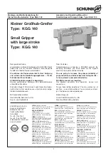 Предварительный просмотр 1 страницы SCHUNK 0340311 Assembly And Operating Manual