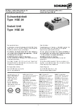 SCHUNK 352 820 Assembly And Operating Manual preview