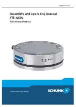 SCHUNK FTE-AXIA Assembly And Operating Manual preview