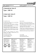 Предварительный просмотр 1 страницы SCHUNK Lirax-S SSP-18 Assembly And Operating Instructions Manual