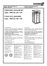 Preview for 1 page of SCHUNK PHE Assembly And Operating Manual