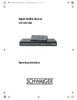 Schwaiger DSR 5500 HDMI Operating Instructions Manual preview