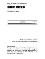 Schwaiger DSR 6020 Operating Manual предпросмотр