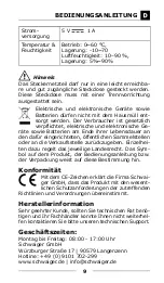 Preview for 9 page of Schwaiger NWSW5 Operating And Safety Instructions Manual