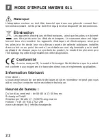 Preview for 22 page of Schwaiger NWSW8 Operating And Safety Instructions Manual