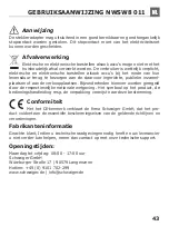 Preview for 43 page of Schwaiger NWSW8 Operating And Safety Instructions Manual