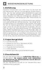 Preview for 2 page of Schwaiger WALED 10 Operating And Safety Instructions Manual