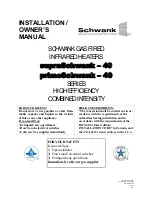 Schwank primoSchwank 40 Installation And Owner'S Manual preview