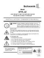 Schwank STR-JZ Installation & Owner'S Manual preview