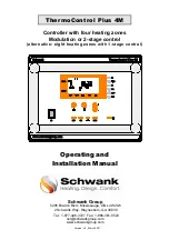 Schwank ThermoControl Plus 4M Operating And Installation Manual preview