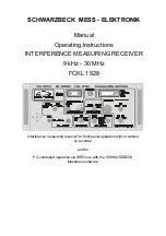 Предварительный просмотр 8 страницы Schwarzbeck FCKL 1528 Installation Manual Operating Instructions