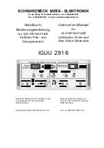 Schwarzbeck IGUU 2916 Instruction Manual preview