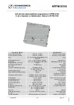 Предварительный просмотр 1 страницы Schwarzbeck NTFM 8158 Manual