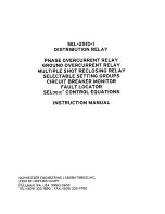 Предварительный просмотр 1 страницы Schweitzer Engineering Laboratories SEL-251D-1 Instruction Manual