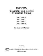 Preview for 1 page of Schweitzer Engineering Laboratories SEL-700G Series Instruction Manual