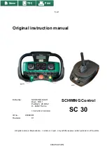 Schwing SC30 Original Instruction Manual preview