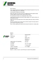 Preview for 2 page of Schwing SP 1800 Original Operating Instructions