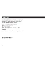 Preview for 2 page of Schwinn Turismo 13-SC113 Owner'S Manual