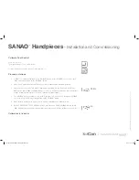 Preview for 2 page of SciCan SANAO Red Dot Quick Reference Manual