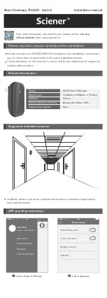 Sciener 170309 Installation Manual preview