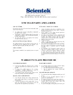 Предварительный просмотр 103 страницы Scientek SW6000 Series Operating And Maintenance Manual