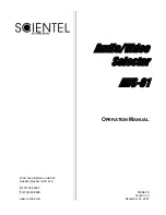 Scientel AVS-01 Operation Manual preview