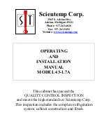 Preview for 2 page of Scientemp 43-1.7A Operating And Installation Manual