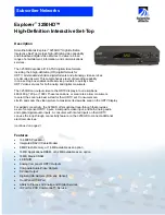 Предварительный просмотр 1 страницы Scientific Atlanta 3250HDTM Specification Sheet