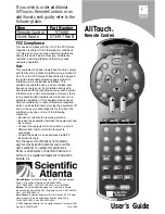 Scientific Atlanta AllTouch 573480 User Manual preview