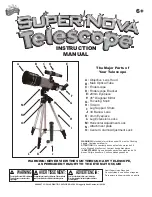 Scientific Explorer Super Nova Telescope Instruction Manual preview