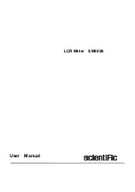 Предварительный просмотр 1 страницы Scientific SM6026 User Manual