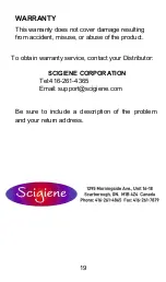 Preview for 19 page of scigiene SP-850062 Manual