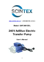 SCINTEX SAP240V25L User Manual preview