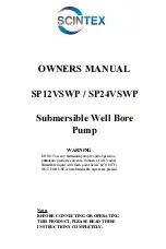 SCINTEX SP12VSWP Owner'S Manual preview